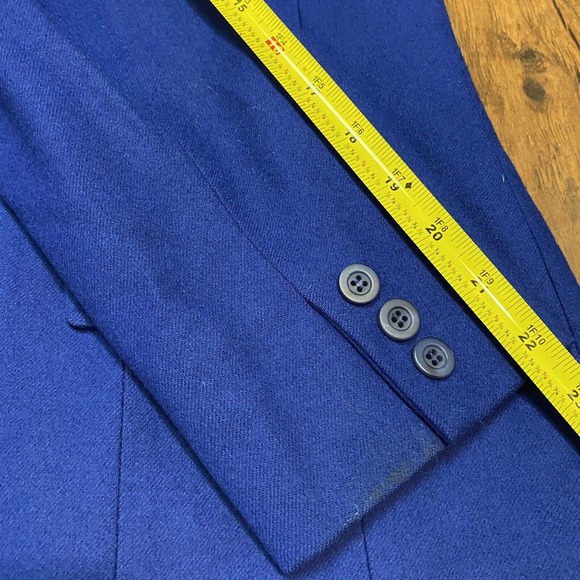 VTG Pendleton Womens Size 12 Pure Wool Lined Career Blue Blazer USA Made 3button - Picture 10 of 12